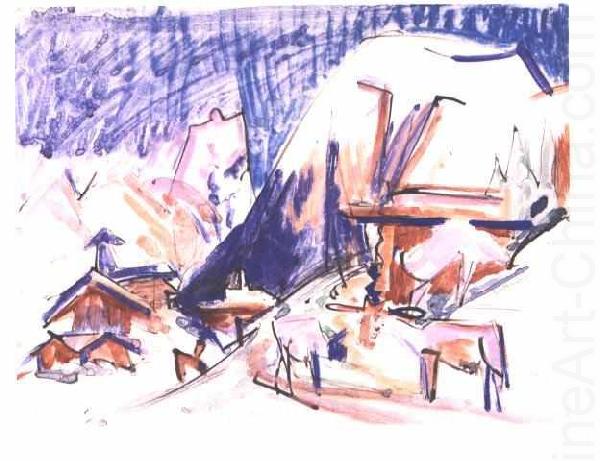 Ernst Ludwig Kirchner Snow at the Staffelalp china oil painting image